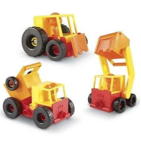 STEM set construye excavadora, camión volquete, retroexcavadora