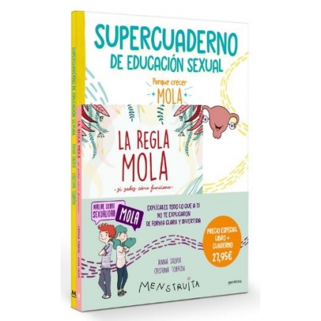 Pack Aprende con Menstruita (La regla mola + Supercuaderno de educación sexual)
