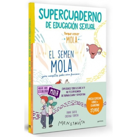 Pack Aprende con Menstruita (El semen mola + Supercuaderno de educación sexual)