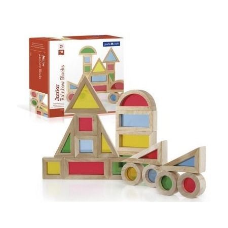 Construcción bloques Junior arco iris 20 piezas