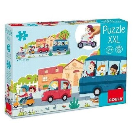 Puzzle XXL vehículos 18 piezas